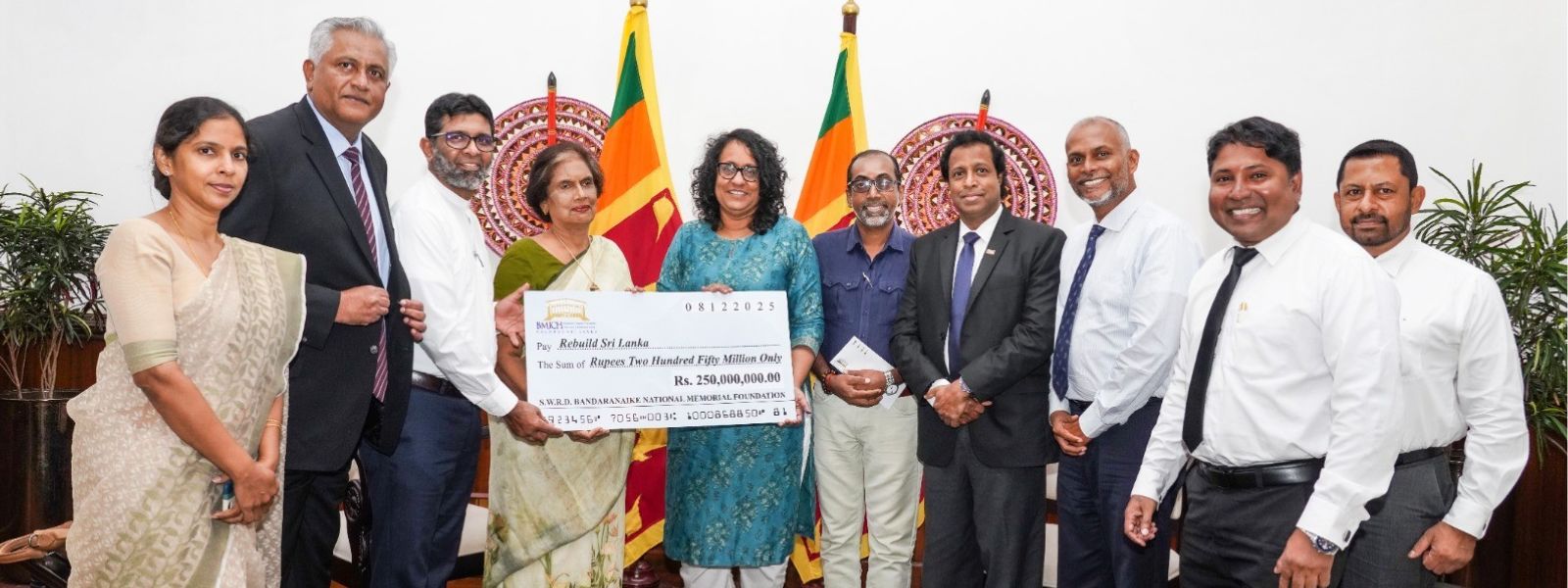 BMNF Donates Rs. 250M For Disaster Relief
